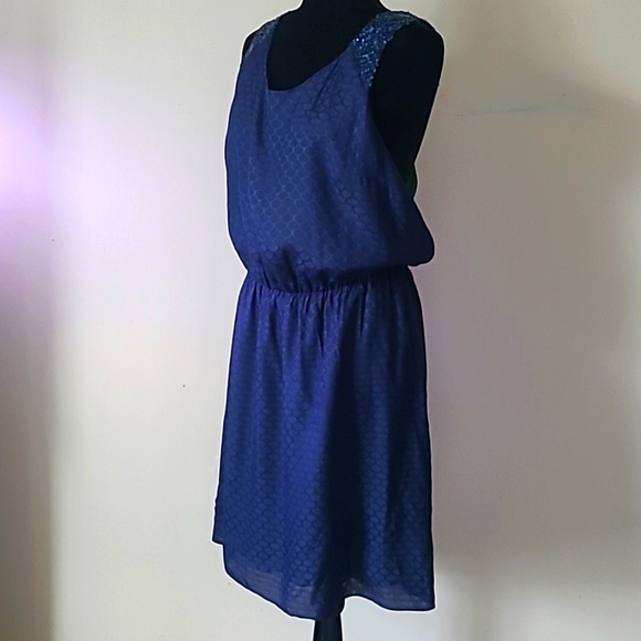 LILLY PULITZER Calissi Dress Sequin Neckline High Low Silk Blends S Large - Picture 1 of 9